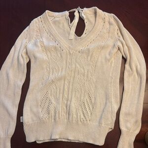 Banana Republic Neutral Sweater with bow in the back